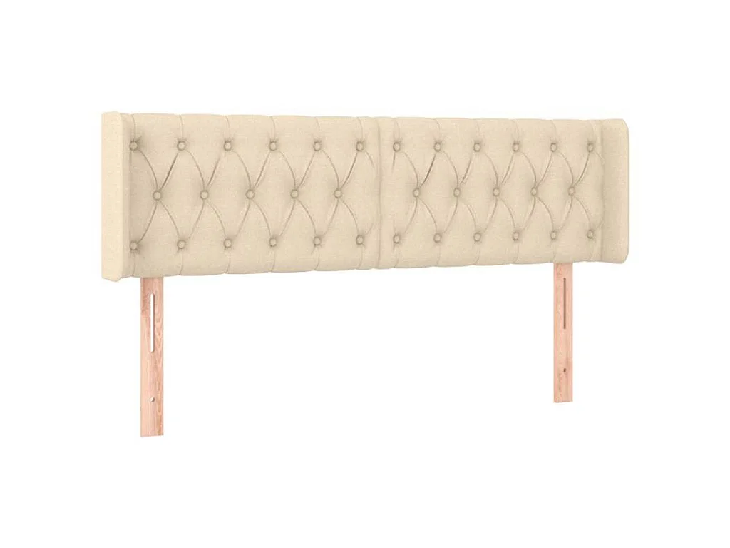 Tête de lit à LED Crème 147x16x78/88 cm Tissu