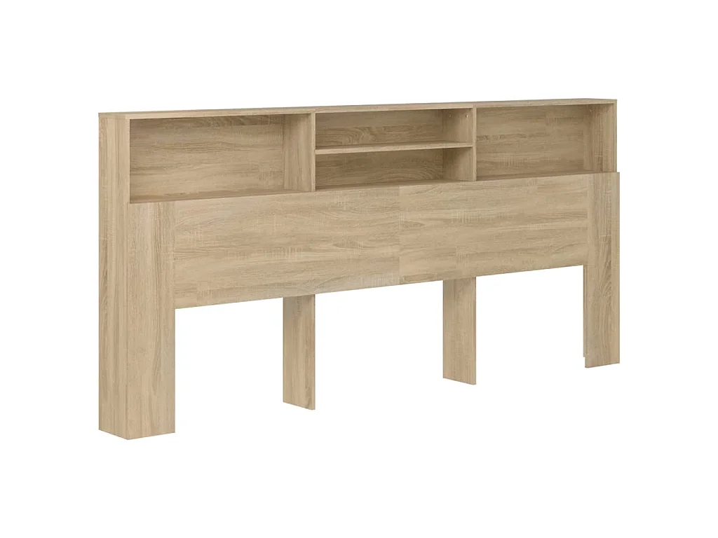 Kopfteil mit Ablagen Sonoma-Eiche 220x19x103,5 cm
