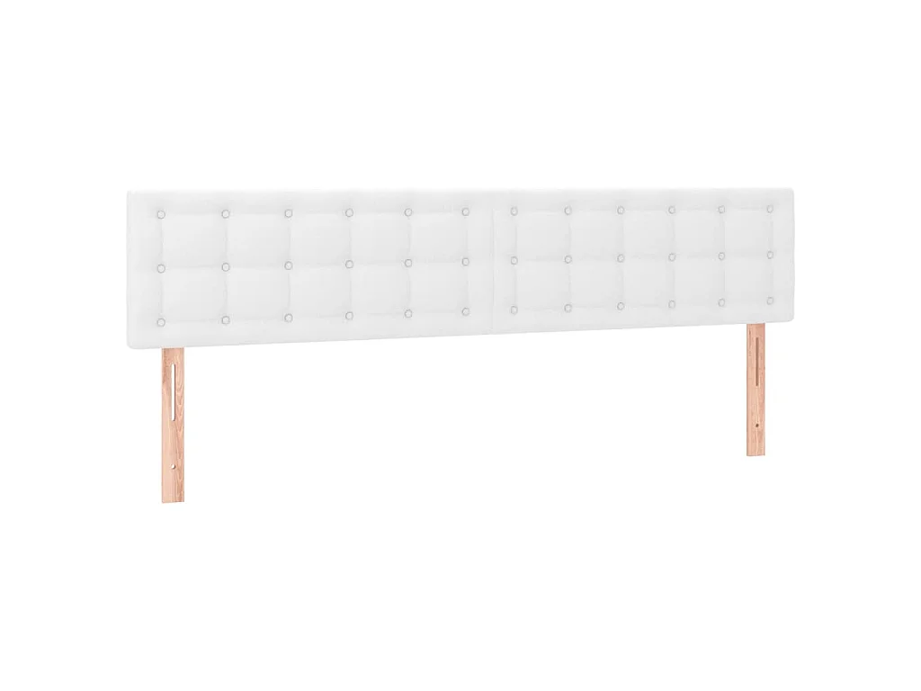 Hoofdbord LED 160x5x78/88 cm kunstleer wit