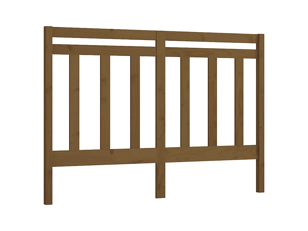 Tête de lit Marron miel 126x4x100 cm Bois massif de pin