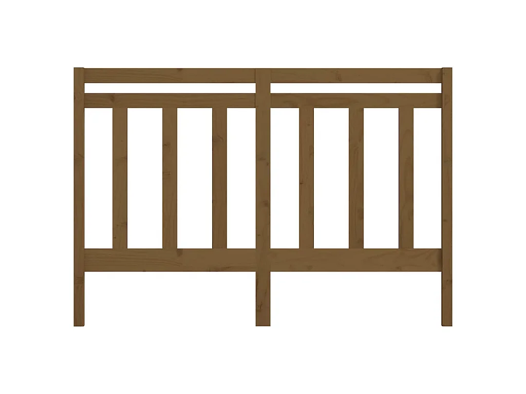 Tête de lit Marron miel 126x4x100 cm Bois massif de pin