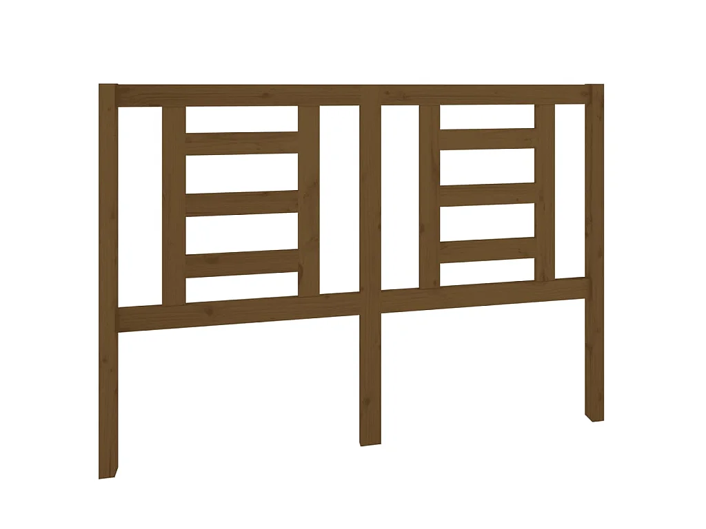 Cabecero de cama madera maciza de pino marrón miel 141x4x100 cm