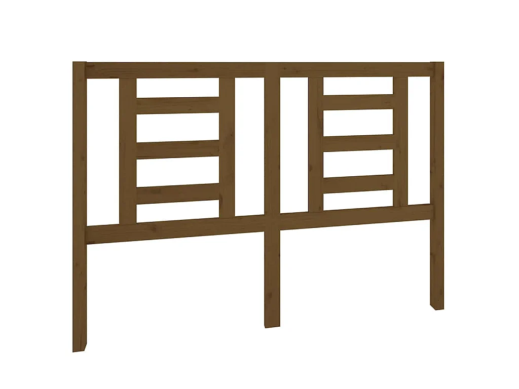 Cabecero de cama madera maciza de pino marrón miel 141x4x100 cm