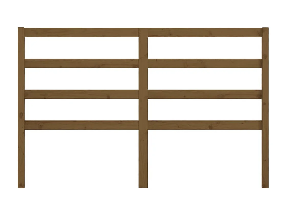 Tête de lit Marron miel 126x4x100 cm Bois massif de pin