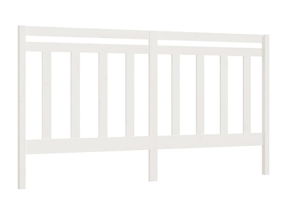 Cabecero de cama madera maciza de pino blanco 206x4x100 cm