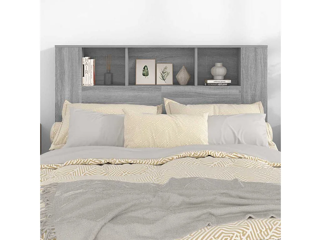 Armoire de tête de lit Sonoma gris 140x18,5x104,5 cm