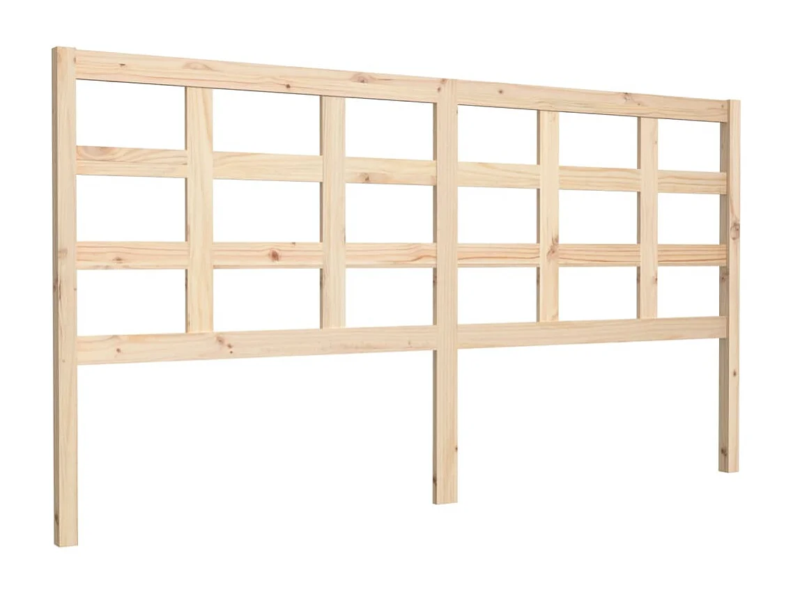 Hoofdbord 185,5x4x100 cm massief grenenhout zwart