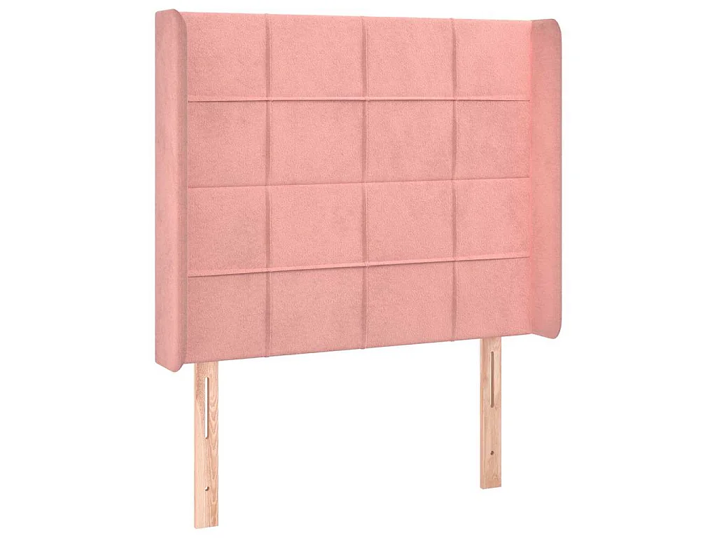 Tête de lit à LED Rose 93x16x118/128 cm Velours
