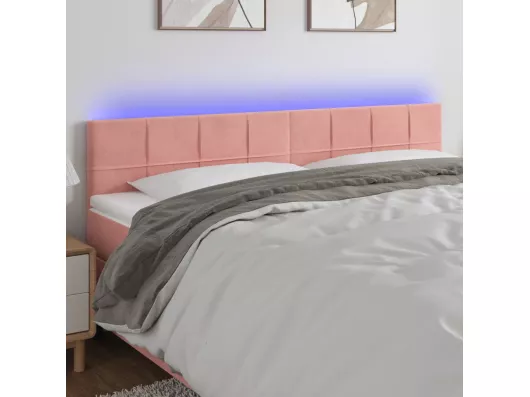 Kauf Unique LED Kopfteil Rosa 180x5x78/88 cm Samt