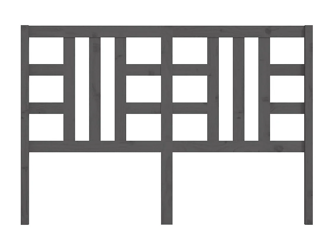 Cabeceira de cama 166x4x100 cm pinho maciço cinzento