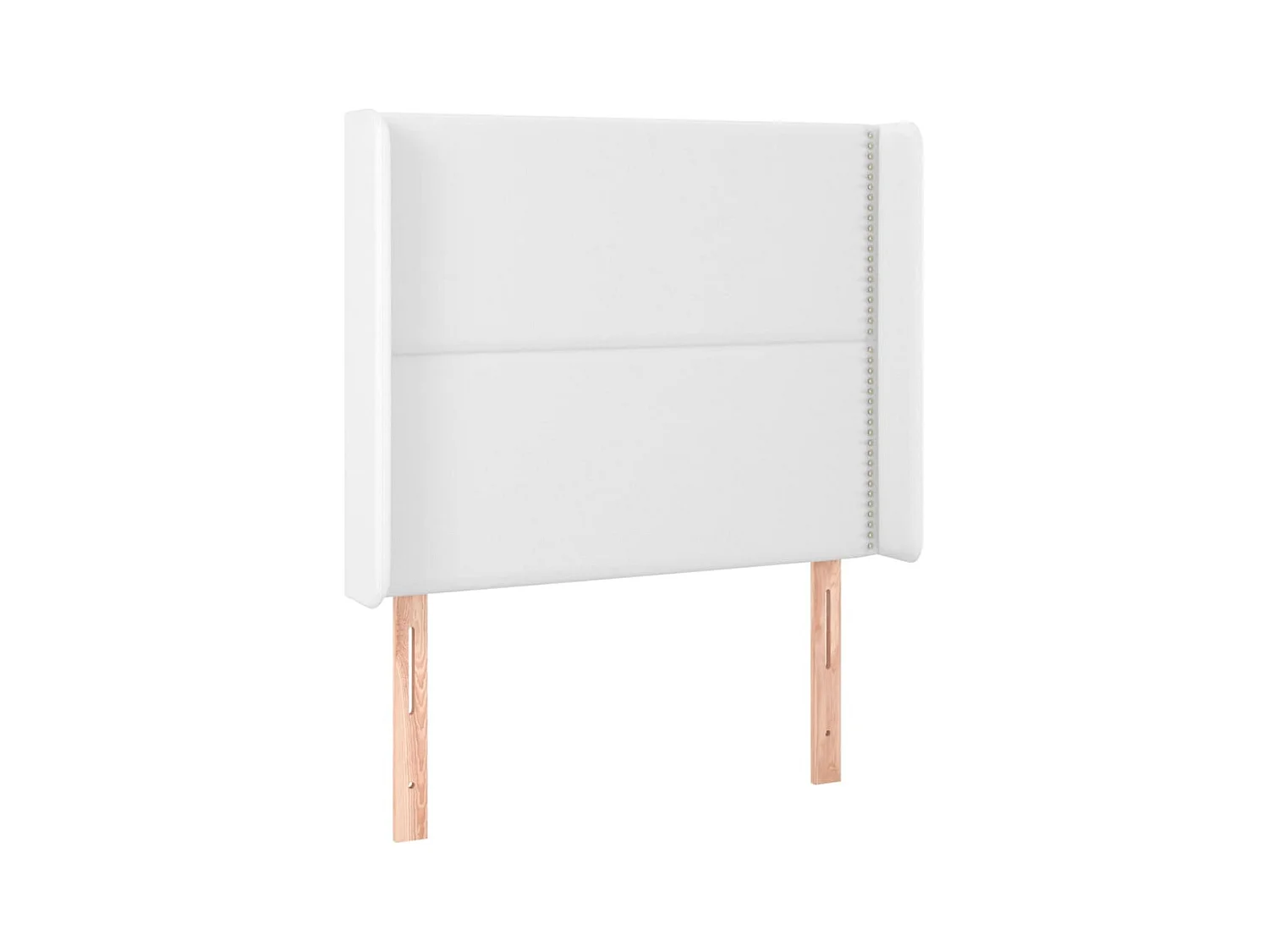 Hoofdbord met randen 83x16x118/128 cm kunstleer wit