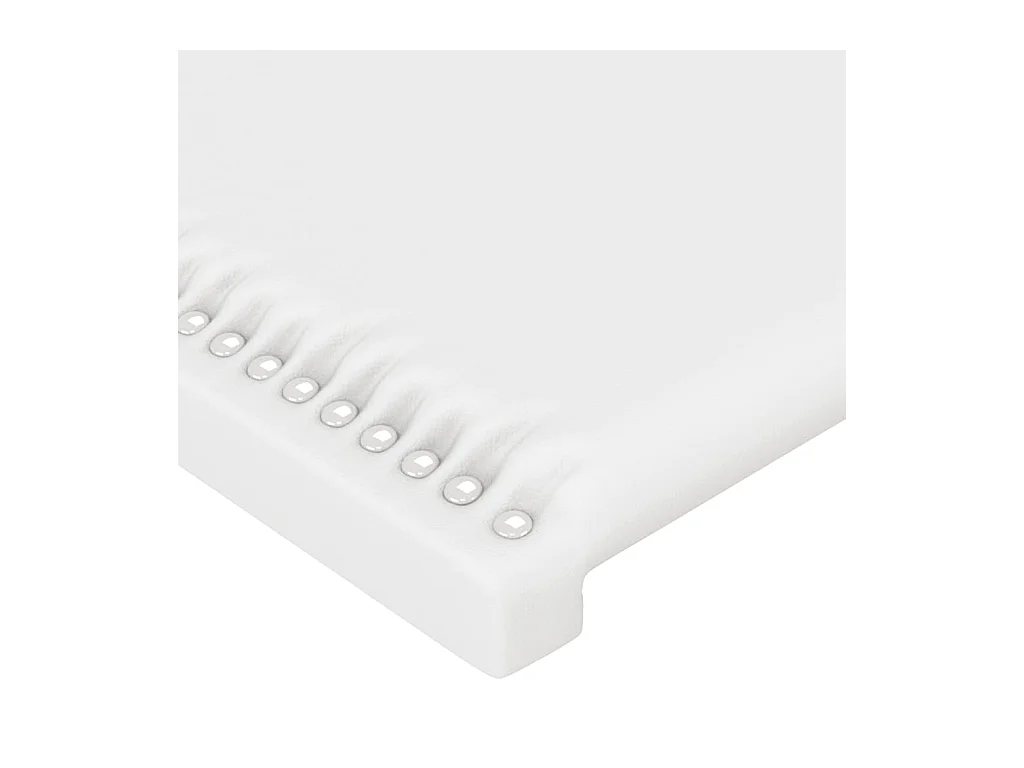 Hoofdbord met randen 83x16x118/128 cm kunstleer wit