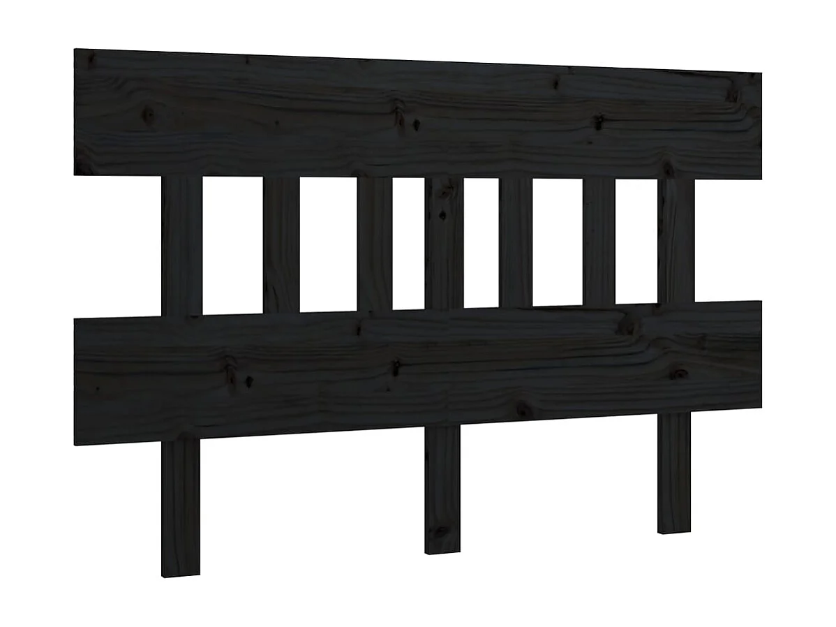 Hoofdbord 163,5x3x81 cm massief grenenhout zwart