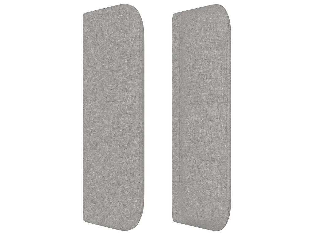 Testiera ad Orecchio Grigio Chiaro 103x16x78/88 cm in Tessuto