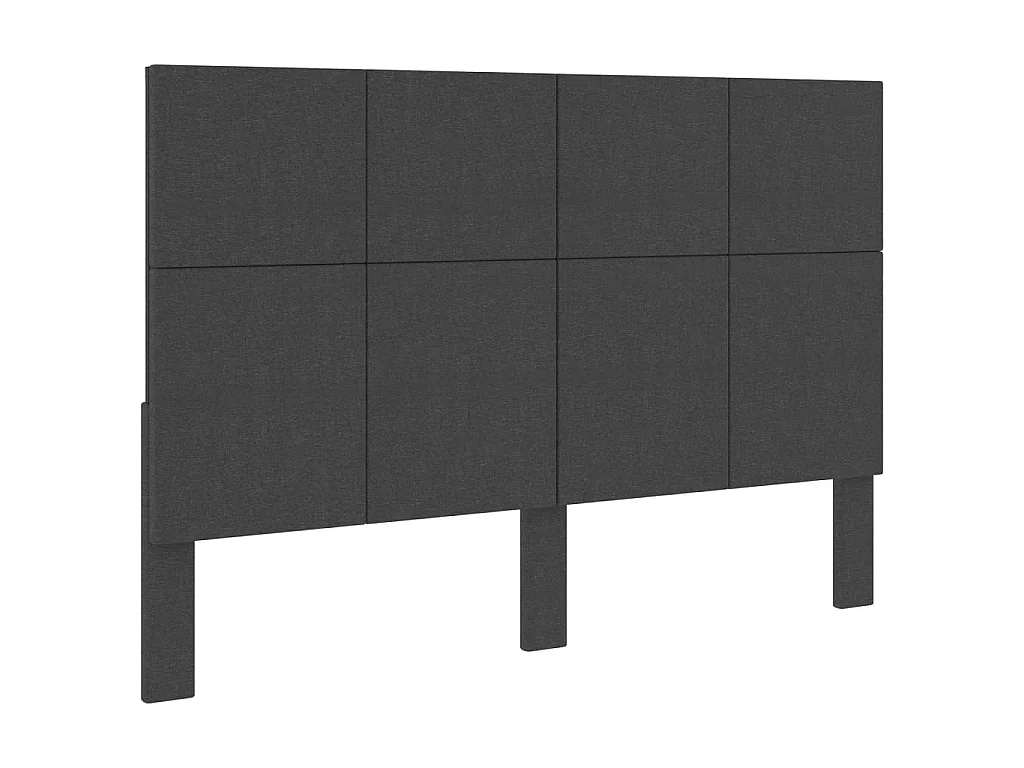 Cabeceira de cama 140x200 cm tecido cinzento-escuro