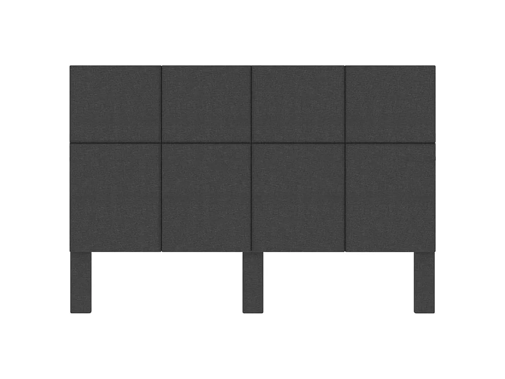 Cabeceira de cama 140x200 cm tecido cinzento-escuro