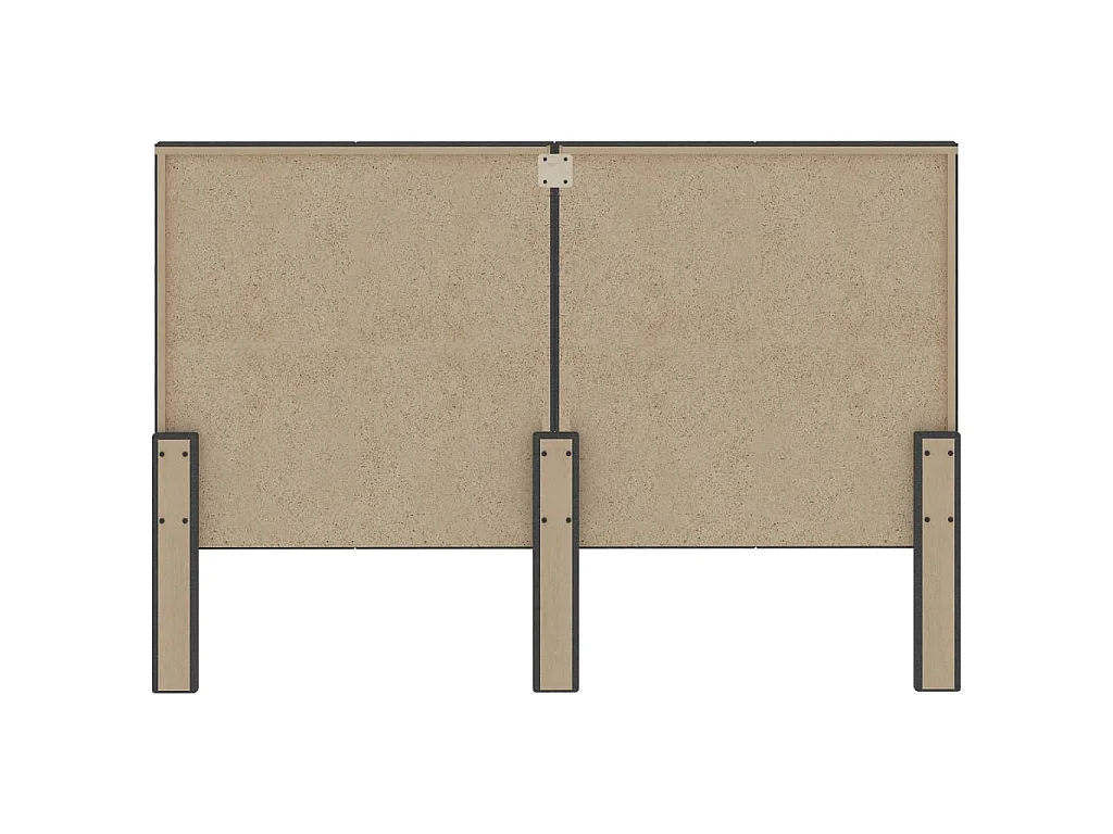 Cabeceira de cama 140x200 cm tecido cinzento-escuro
