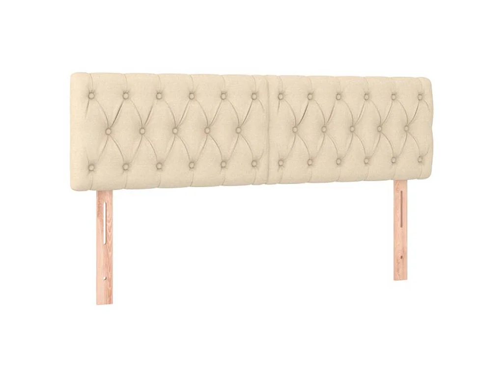 Tête de lit à LED Crème 144x7x78/88 cm Tissu
