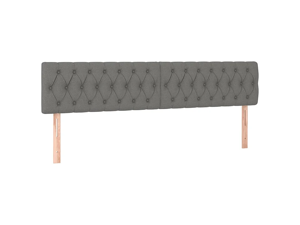Kopfteile Dunkelgrau 180x7x78/88 cm Stoff