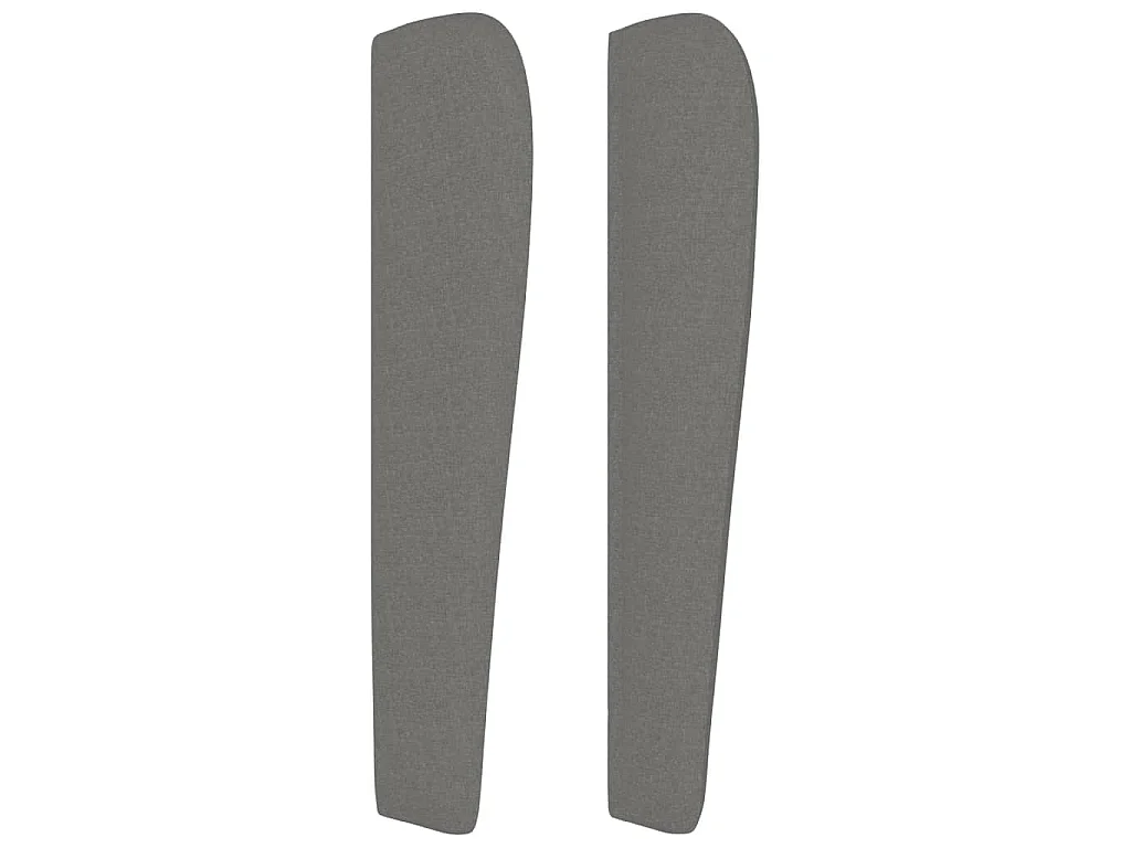 Tête de lit avec oreilles Gris foncé 93x23x118/128 cm Tissu