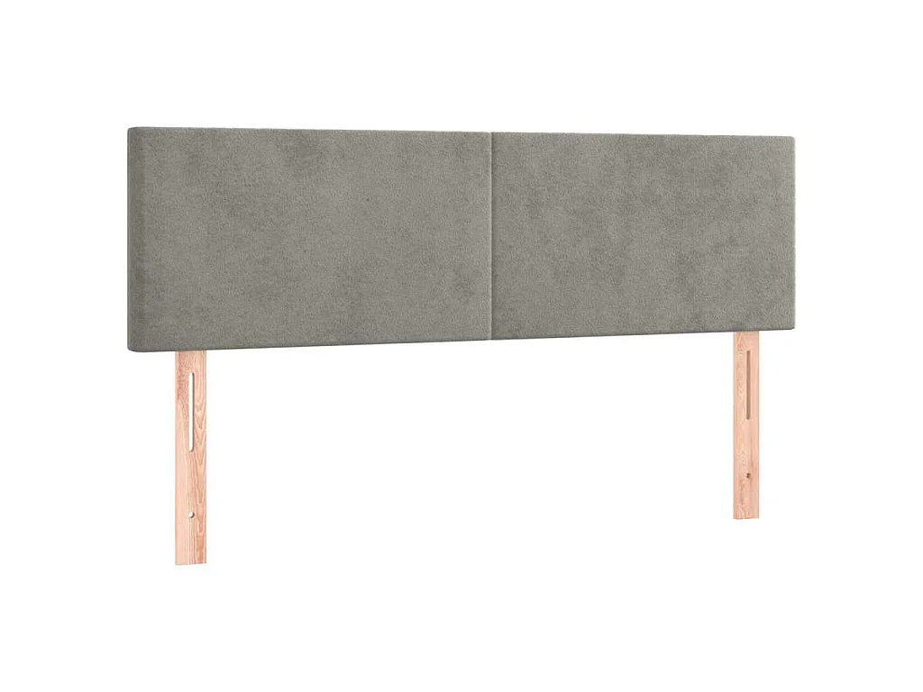 Têtes de lit Gris clair 144x5x78/88 cm Velours