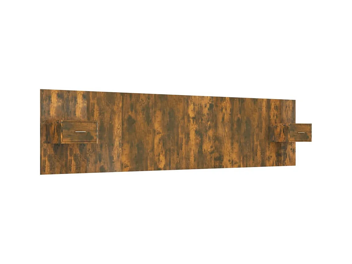 Cabecero de cama y mesitas madera contrachapada roble ahumado