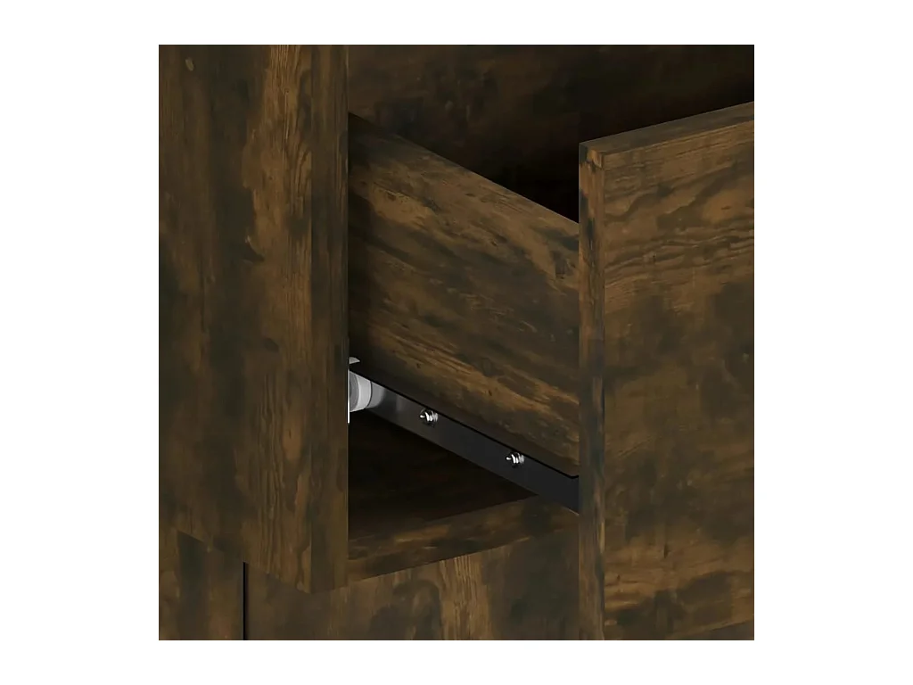Cabecero de cama y mesitas madera contrachapada roble ahumado