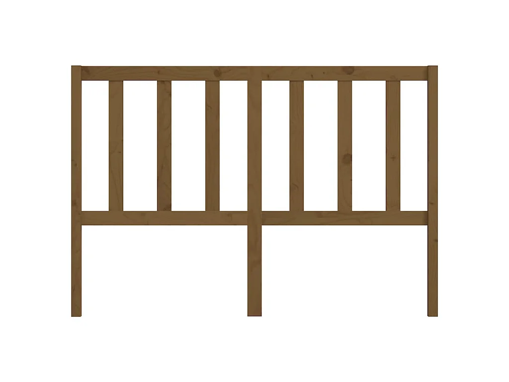 Cabecero de cama madera maciza de pino marrón miel 126x4x100 cm