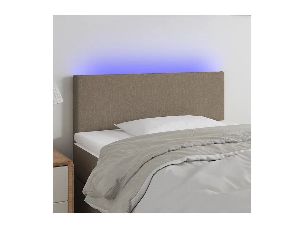 Tête de lit à LED Taupe 80x5x78/88 cm Tissu