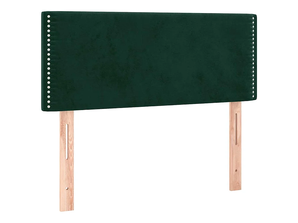 LED Kopfteil Dunkelgrün 100x5x78/88 cm Samt