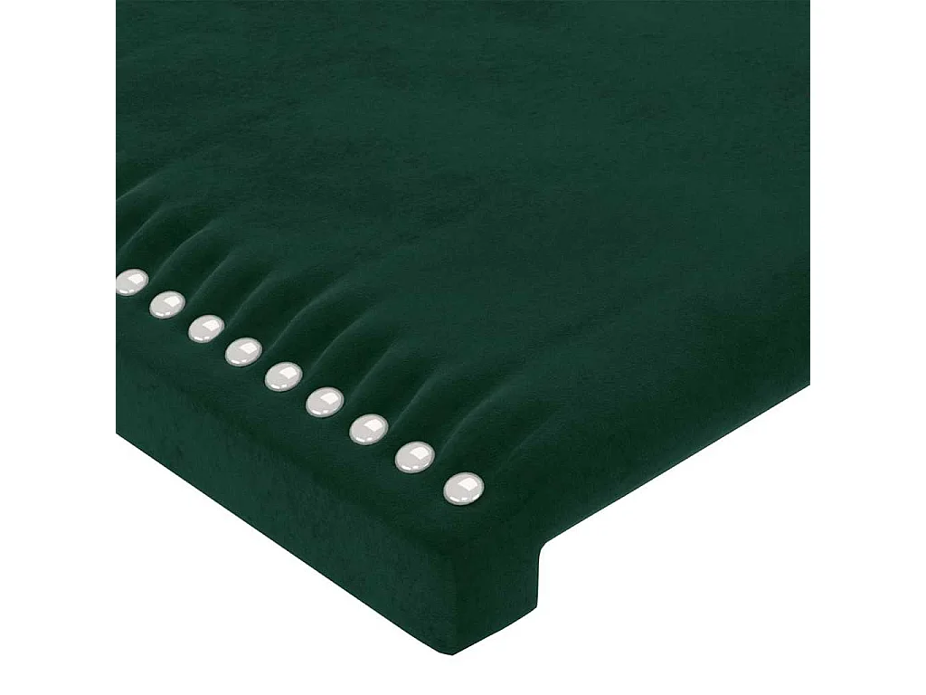LED Kopfteil Dunkelgrün 100x5x78/88 cm Samt