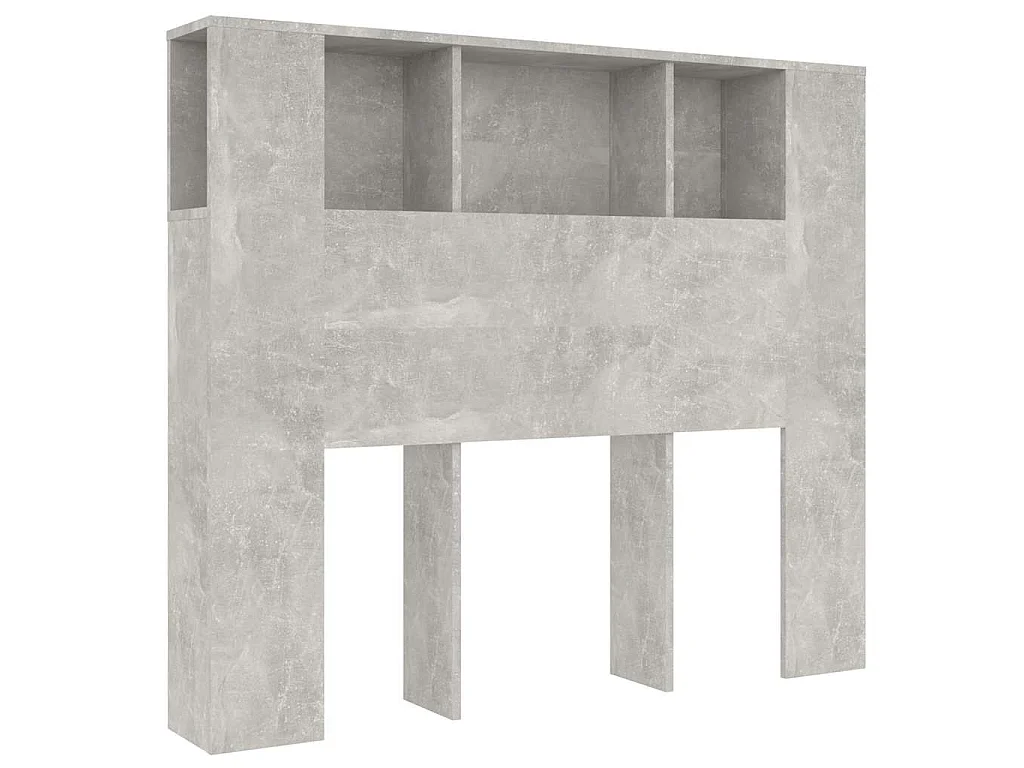 Testiera con Scomparti Grigio Cemento 120x18,5x102,5 cm