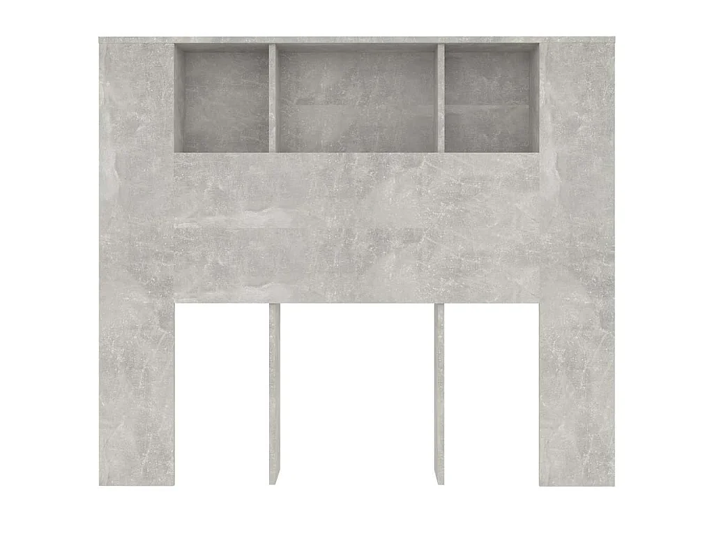 Testiera con Scomparti Grigio Cemento 120x18,5x102,5 cm