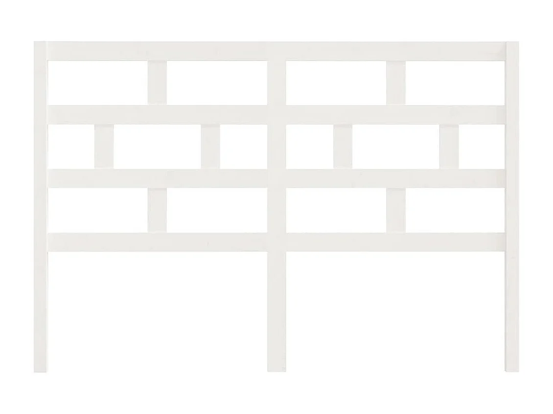 Hoofdbord 126x4x100 cm massief grenenhout wit