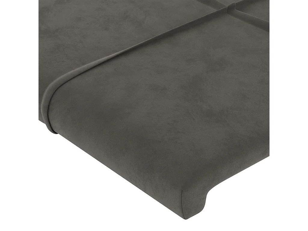 Testiera ad Orecchio Grigio Scuro 83x23x118/128 cm in Velluto