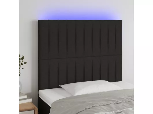 Kauf Unique LED Kopfteil Schwarz 90x5x118/128 cm Stoff