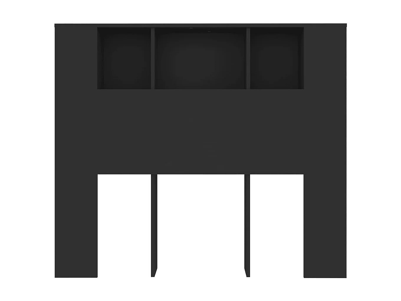 Armoire de tête de lit noir 120x18,5x102,5 cm