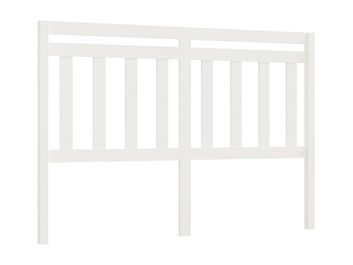 Hoofdbord 146x4x100 cm massief grenenhout wit