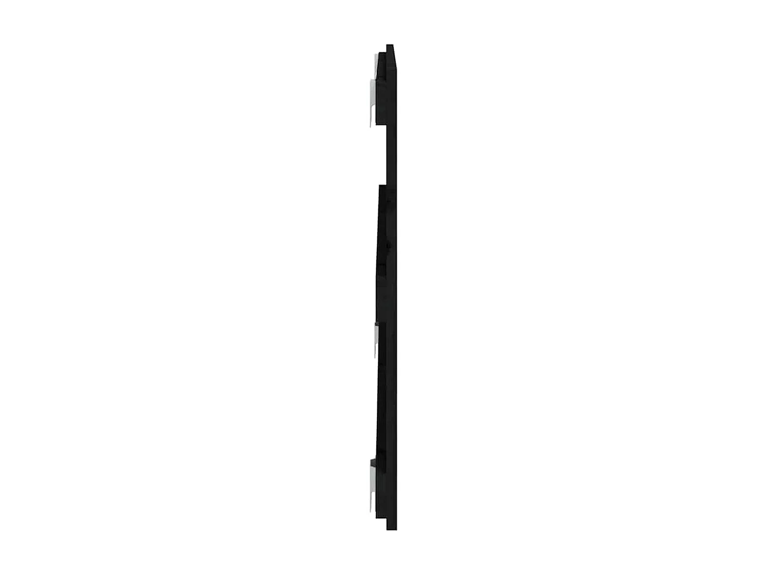 Cabecero de cama de pared madera maciza pino negro 95,5x3x60 cm