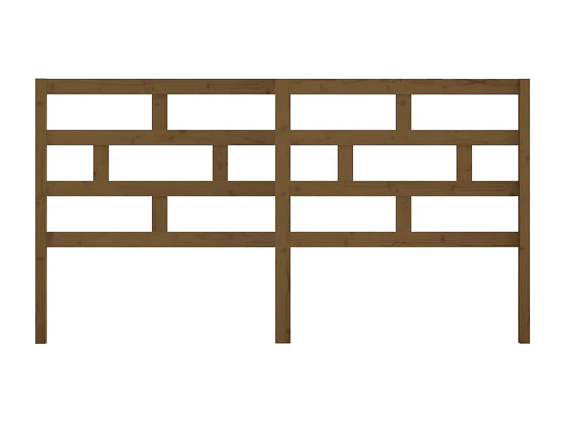 Hoofdbord 206x4x100 cm massief grenenhout honingbruin