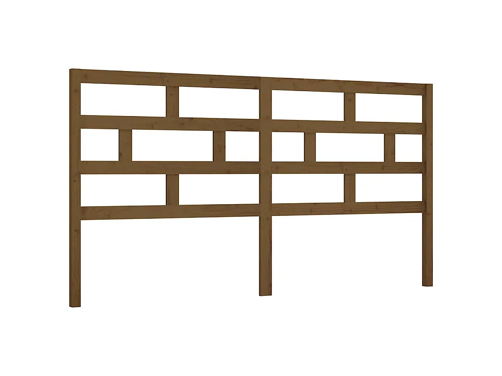 Tête de lit Marron miel 206x4x100 cm Bois massif de pin