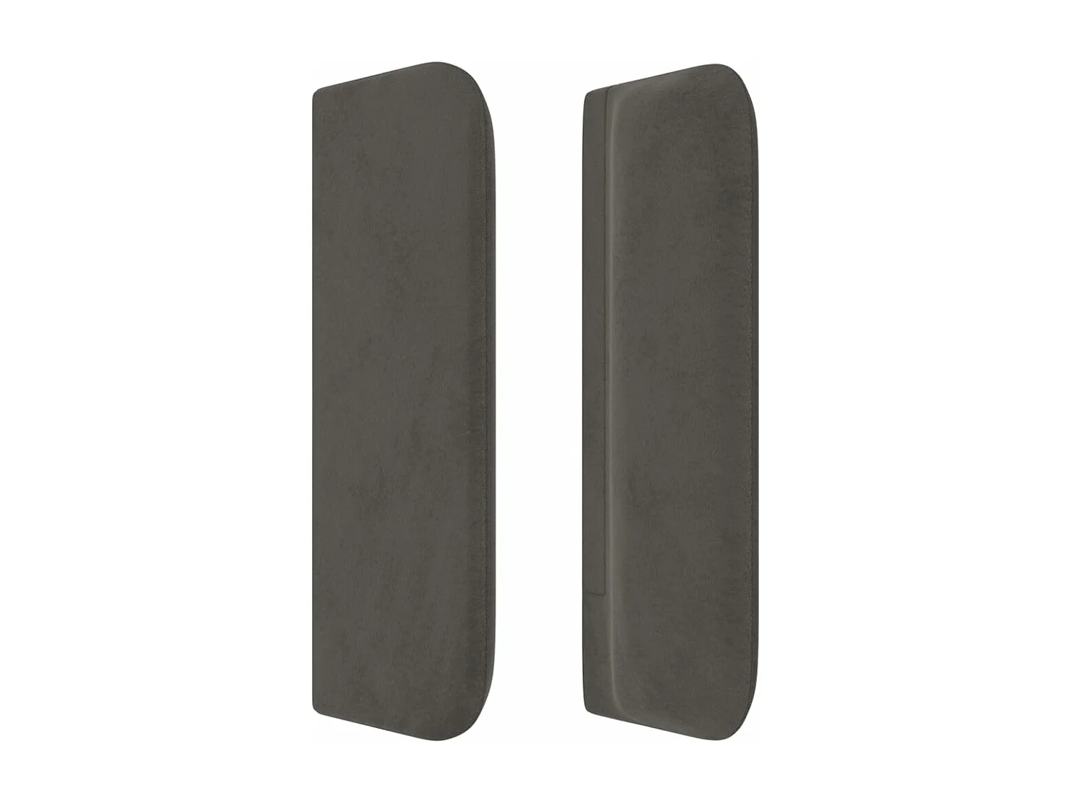 Testiera ad Orecchio Grigio Scuro 147x16x78/88 cm in Velluto