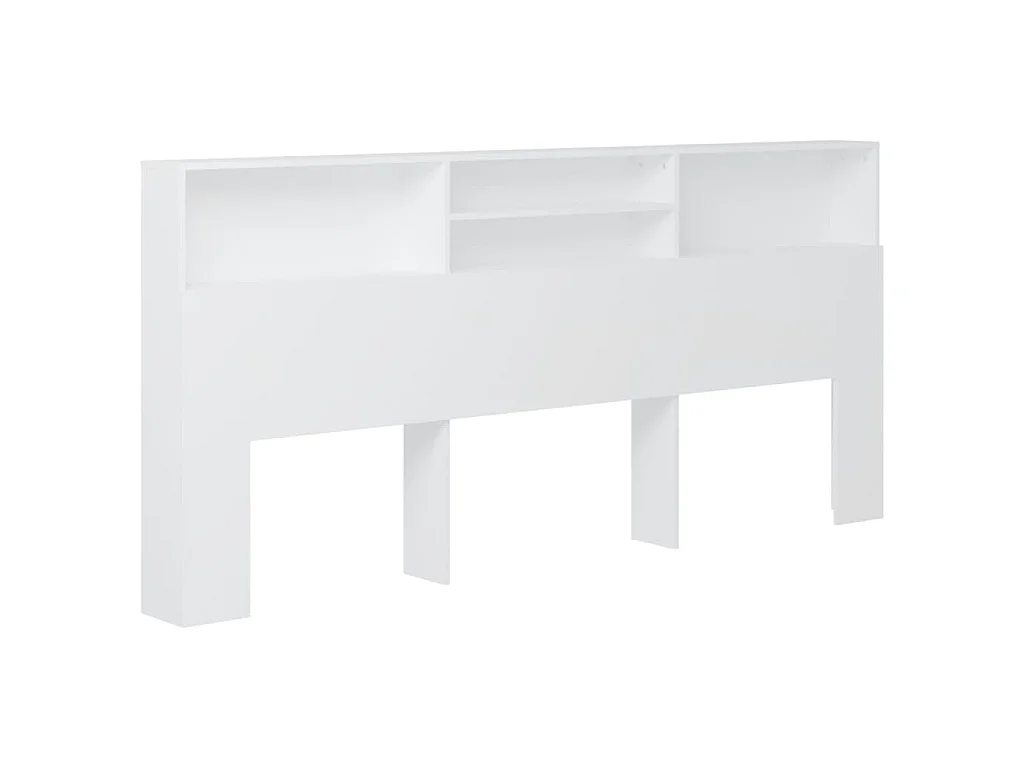 Testiera con Contenitore Bianco 220x19x103,5 cm