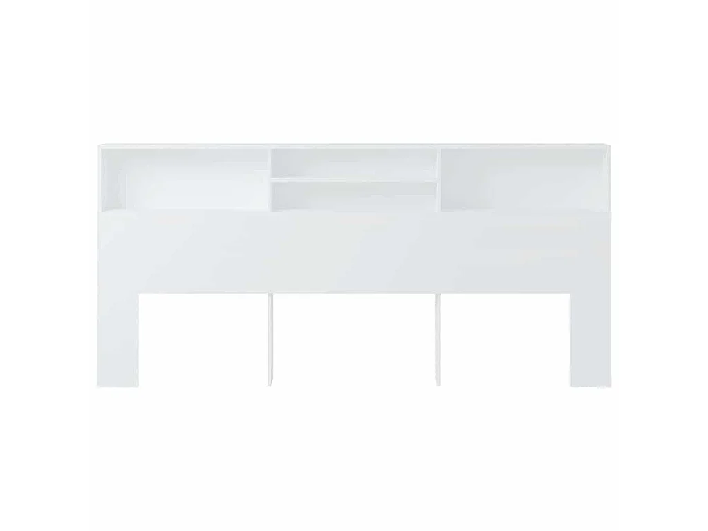 Armoire de tête de lit Blanc 220x19x101,5 cm