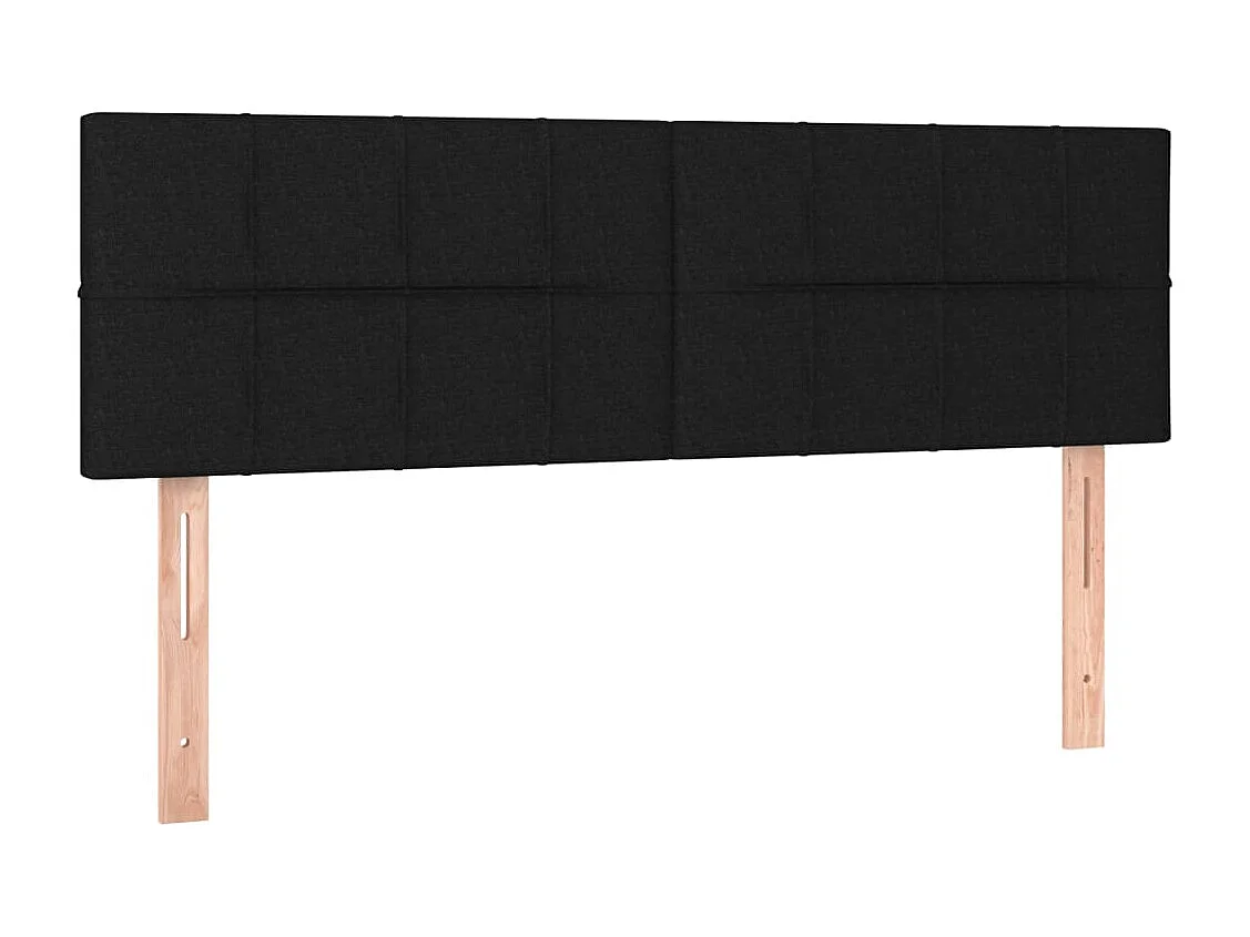 Kopfteile 2 Stk. Schwarz 72x5x78/88 cm Stoff