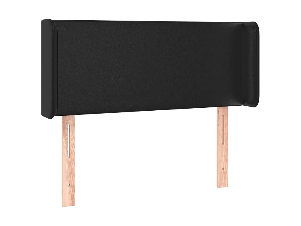 Hoofdbord met randen 83x16x78/88 cm kunstleer zwart