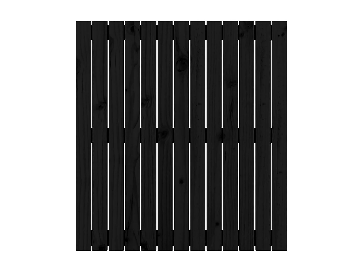 Tête de lit murale Noir 82,5x3x90 cm Bois massif de pin