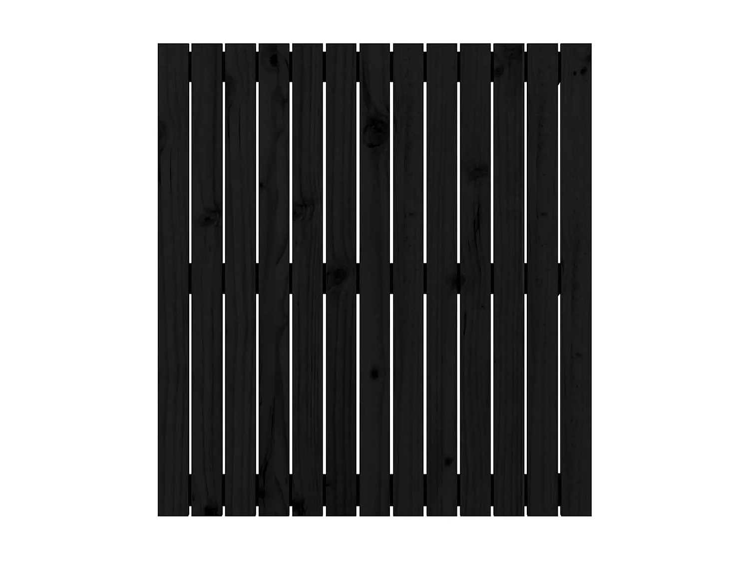 Tête de lit murale Noir 82,5x3x90 cm Bois massif de pin