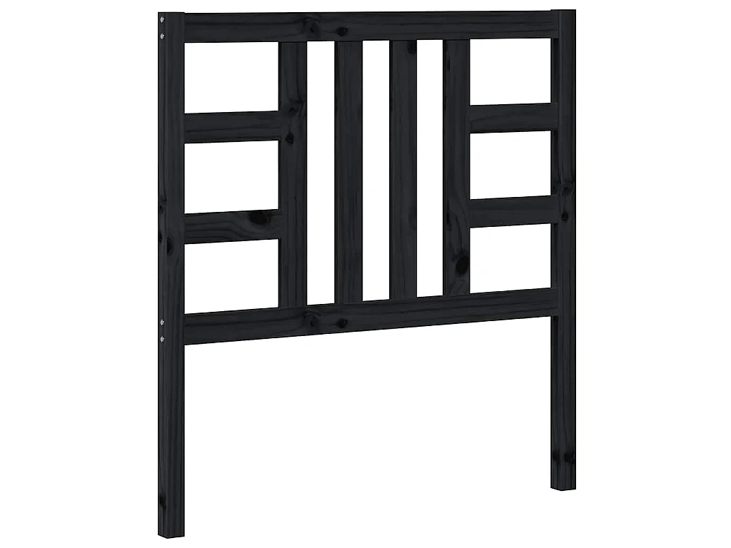 Kopfteil Schwarz 96x4x100 cm Massivholz Kiefer