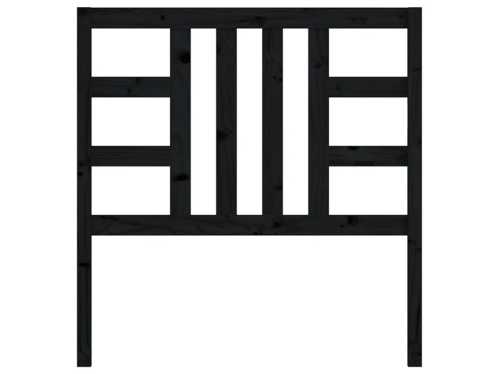 Kopfteil Schwarz 96x4x100 cm Massivholz Kiefer